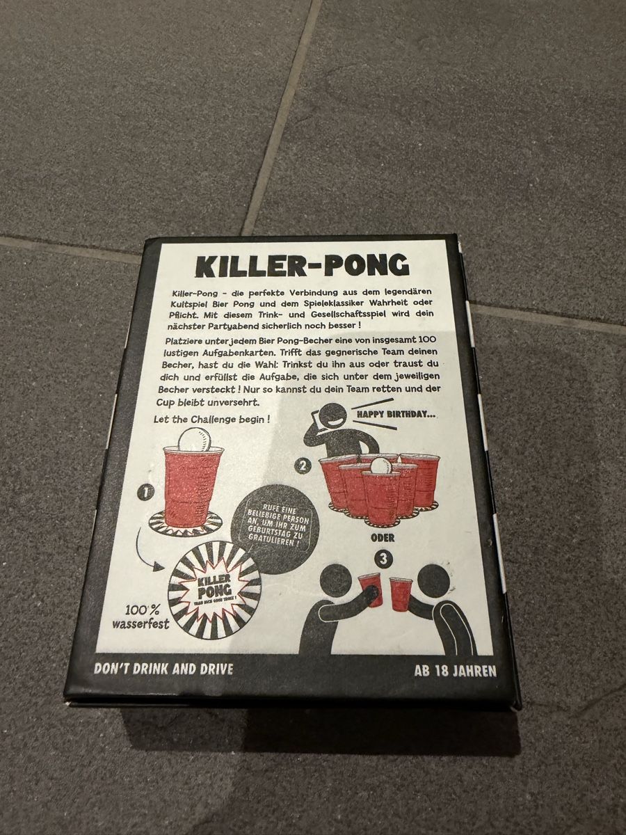Giochi: Trinkspiel Killer-Pong Challenge Trendhaus – Usato da Oetwil am See venduto da jaagee 1