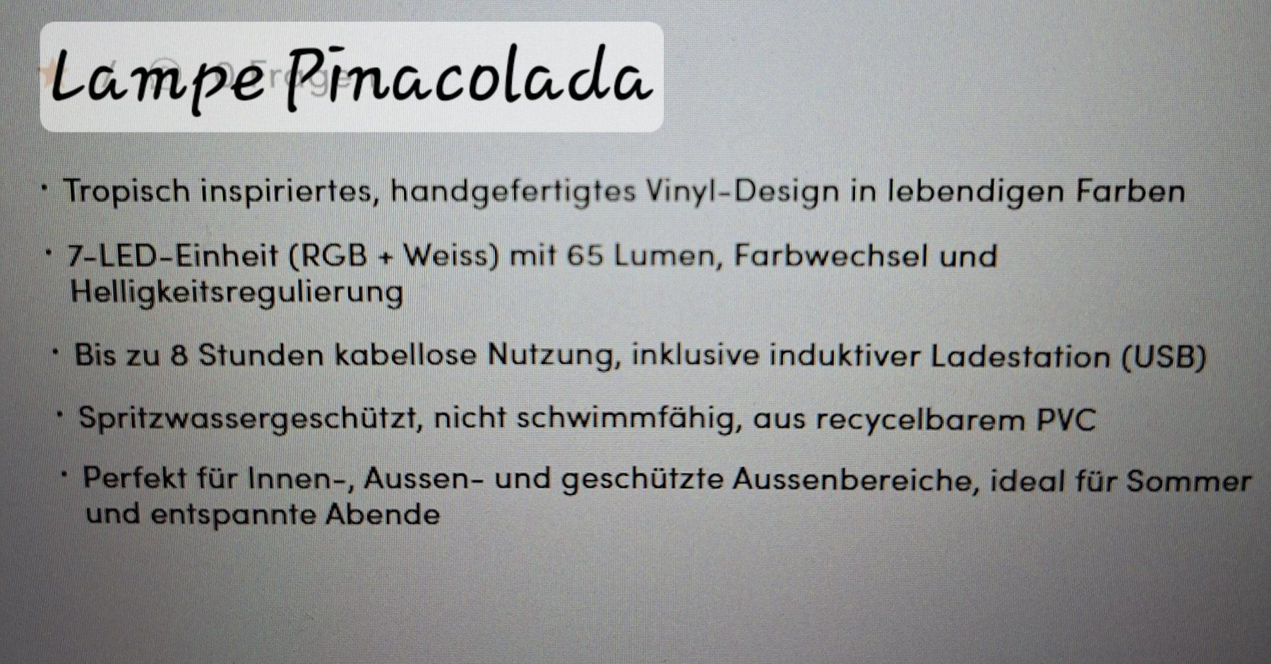 Lampade: Pinacolada Nachtlampe Led – Nuovo e nell'imballaggio originale da Deitingen venduto da fst_k96c 1