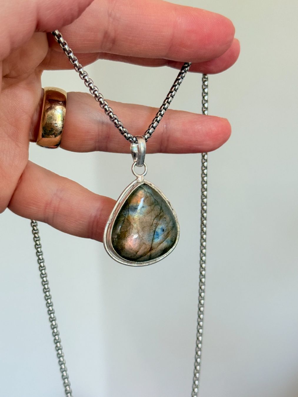 Catenine: Collier Labradorite - Élégance Naturelle ✨ – Nuovo e nell'imballaggio originale da Genève venduto da AWWA 5