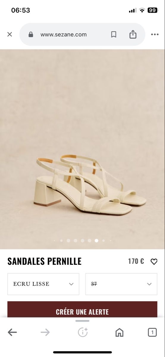 Sezane Damenschuhe: Sandales cuir écru Sézane – Neu (gemäss Beschreibung) aus Clarens von ale_yc7t 6