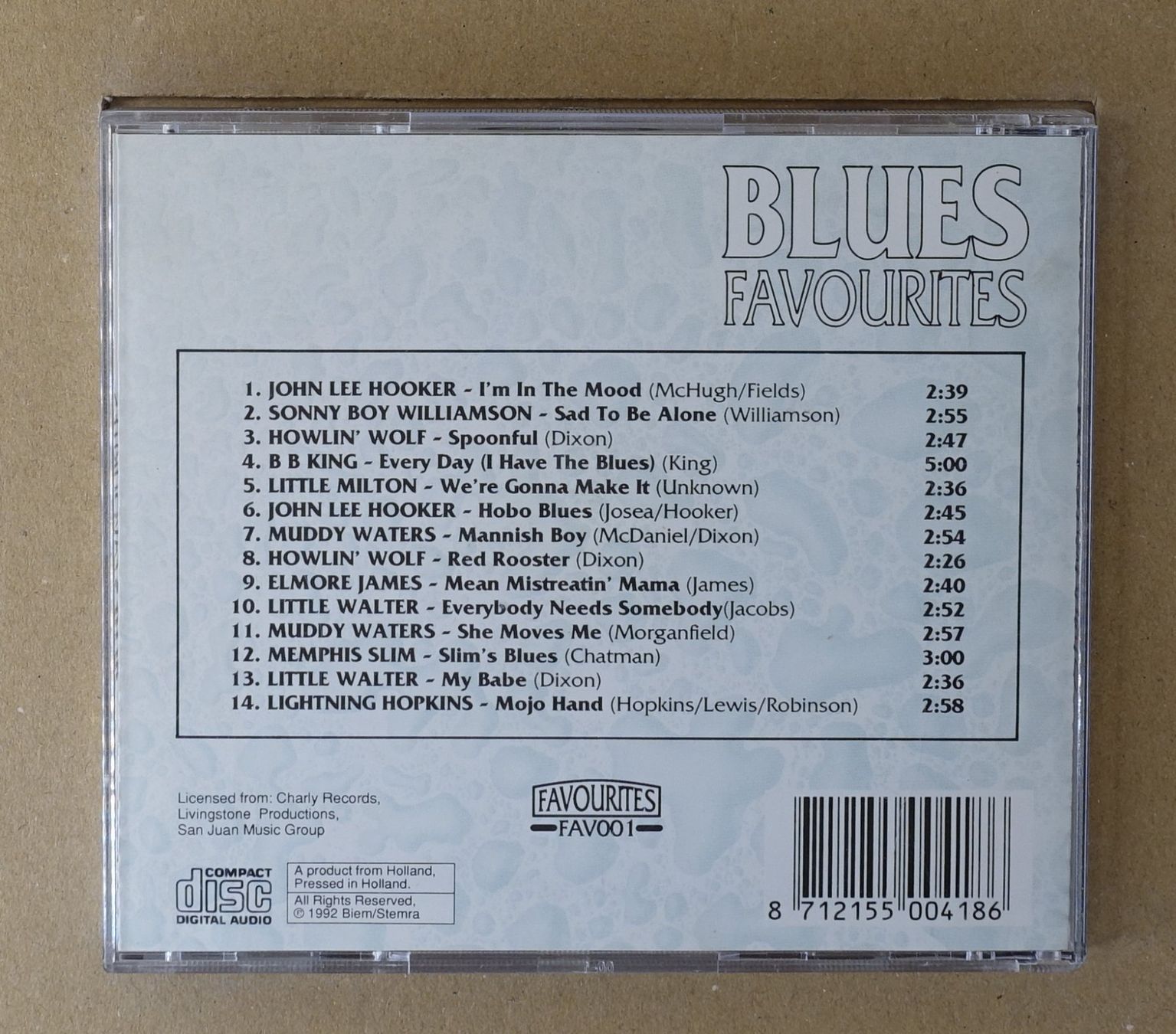 CD: Blues Favourites - F29 – Usato da Sessa venduto da fraenklishop 1
