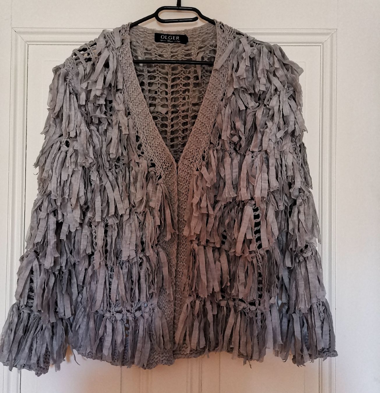 Giacche: Strickjacke mit Fransen, Yeti Style.  – Usato da Uerikon venduto da pink_flamingo