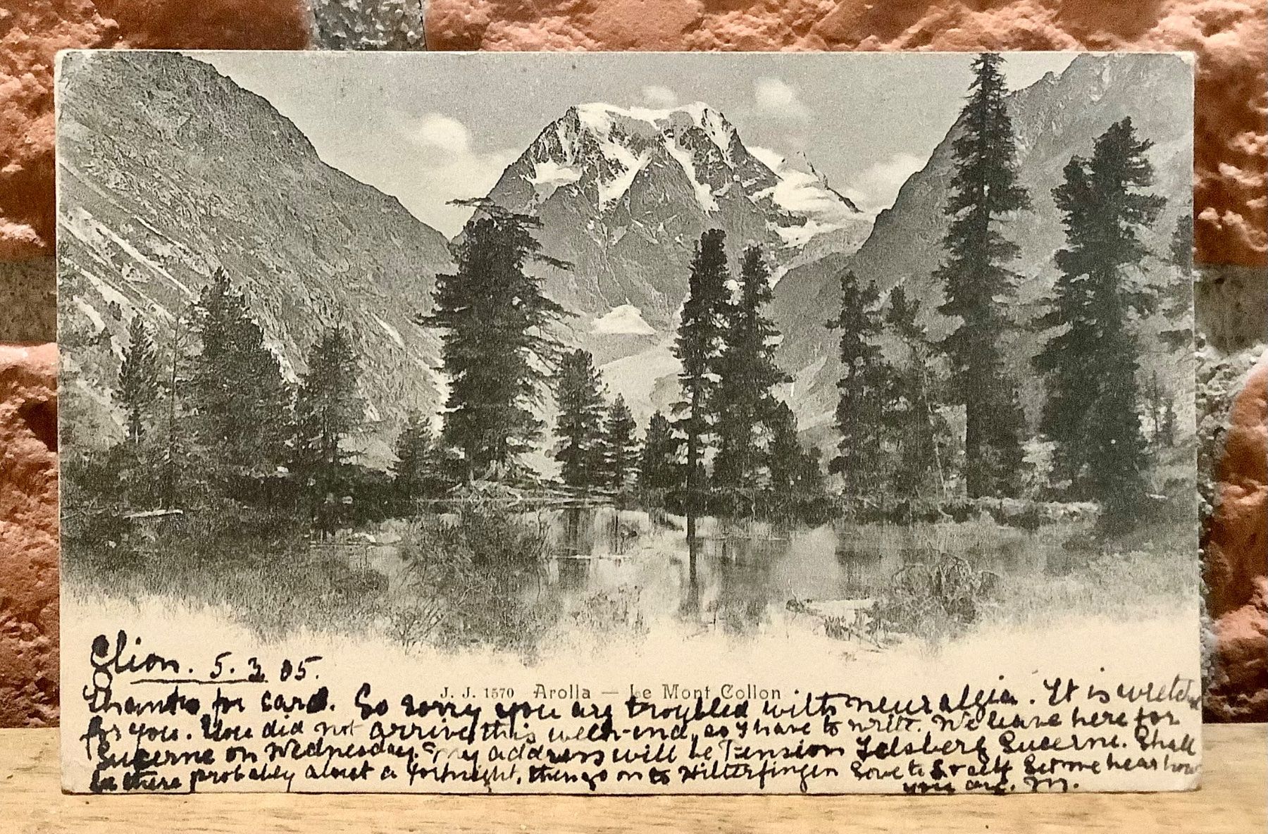 Cartoline postali: 1905 - AROLLA - Le Mont Collon – Usato da Root venduto da ENGLAND-TREASURES