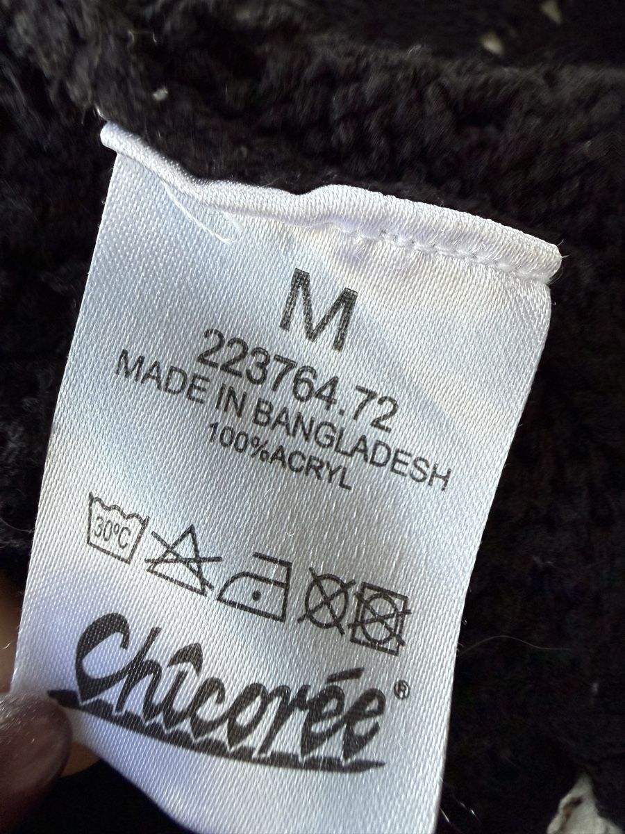 Pullover & Sweatshirts: Cardigan crop nero traforato Chicorée – Gebraucht aus Glis von dor_b2nc 1