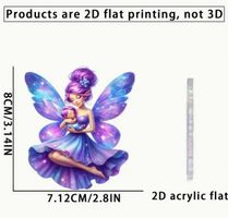2-D ACRYL ANHÄNGER FÜR TASCHE, AUTO *BLUMENFEE* NEU+OVP