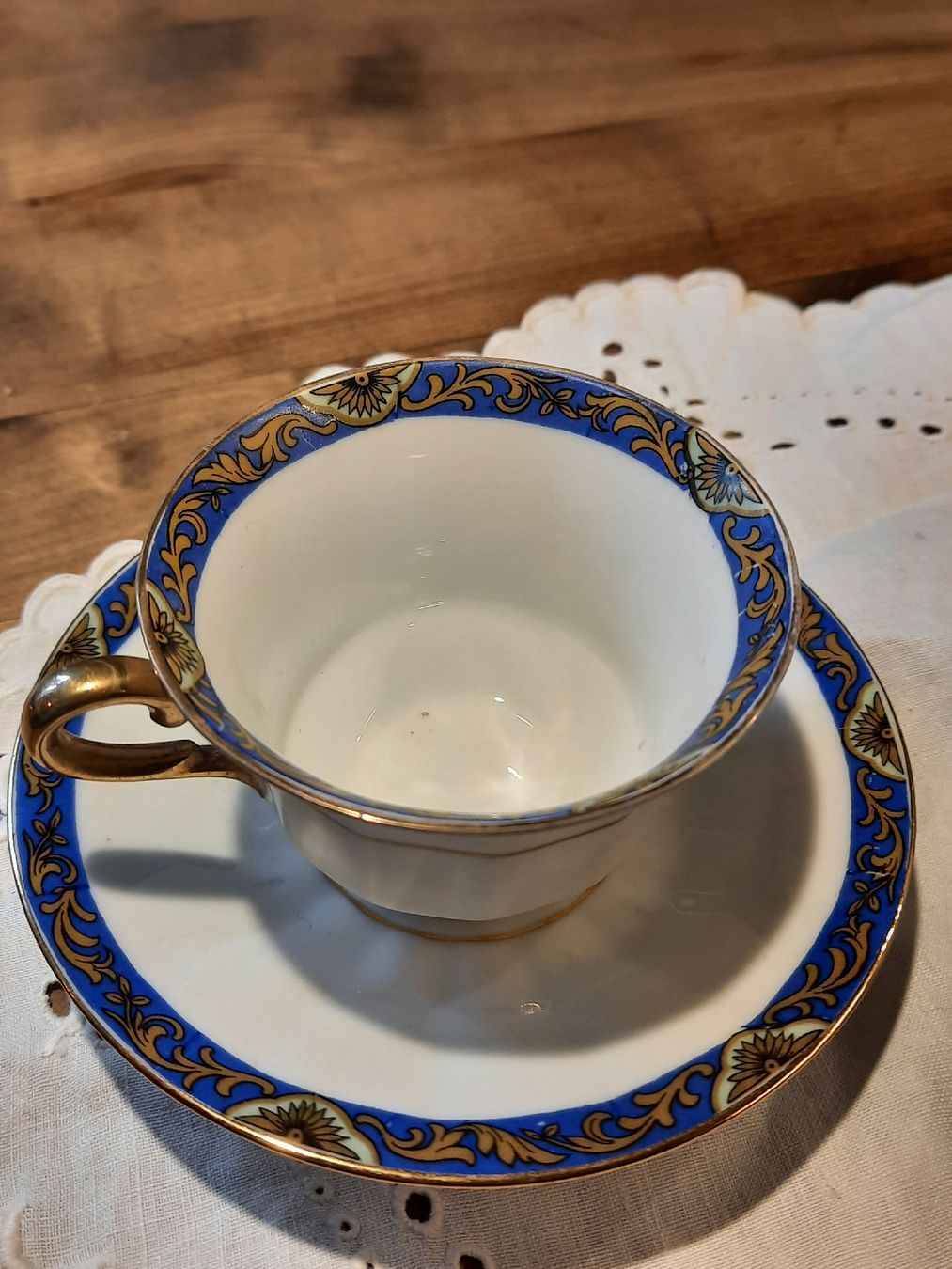 Tazze: 2 Moccatassli mit.blauem Randdekor – Usato da Busswil BE venduto da balu37 1