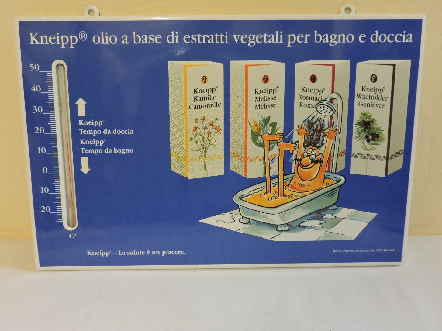Insegne: Wunderschönes Vintage Emaille-Schild Kneipp mit Thermometer – Usato da Bern venduto da sasa65