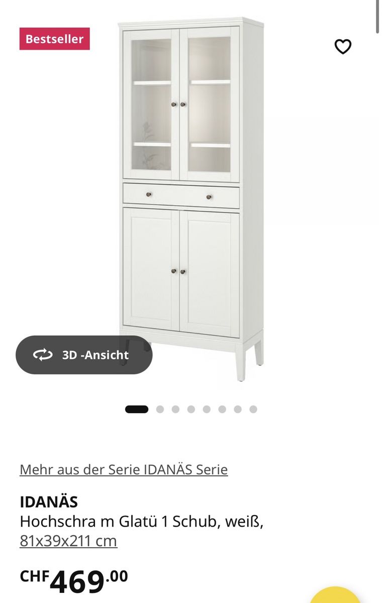 Vitrinen: Ikea IDANÄS Vitrine – Gebraucht aus Diessenhofen von Ibrahim_dndr