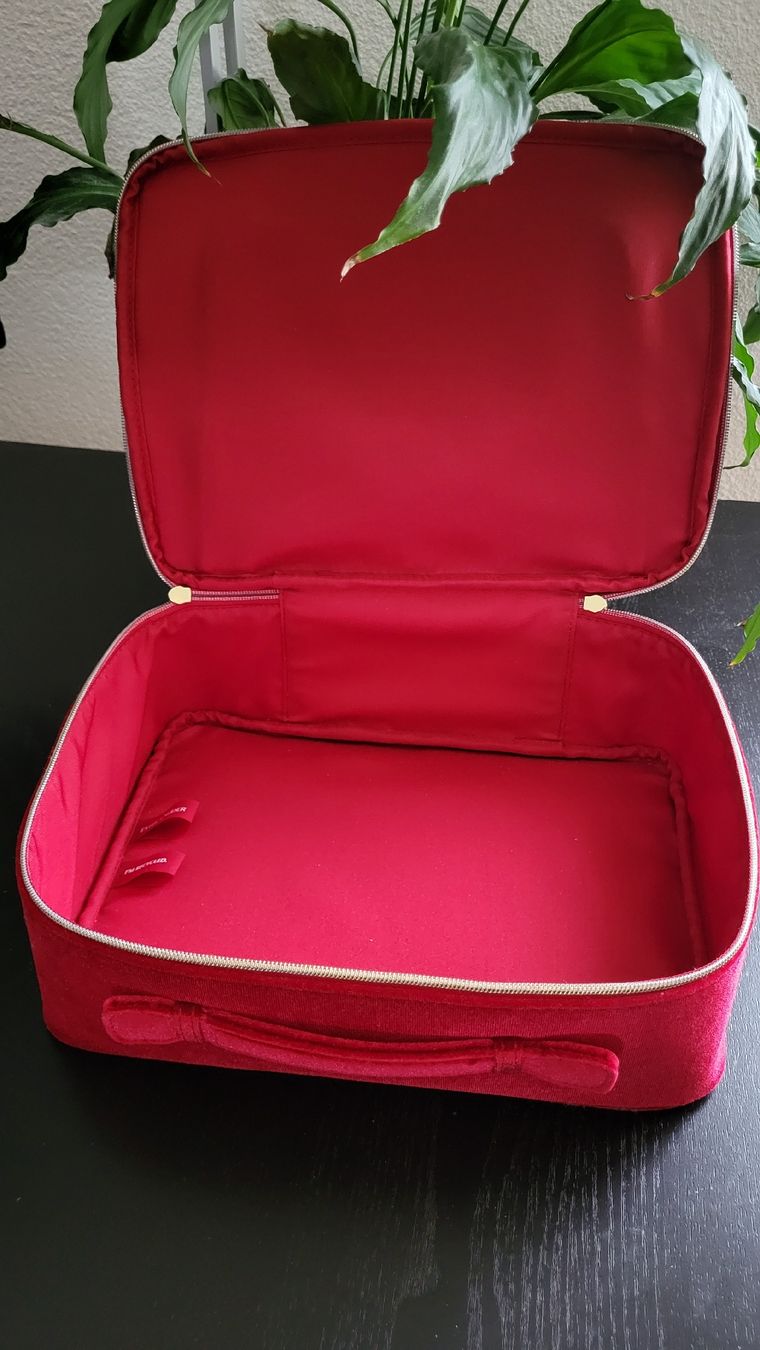 Estée Lauder Custodie per cosmetici: Estee Lauder Kosmetikkoffer, rot, Samt – Nuovo (secondo la descrizione) da Schindellegi venduto da Maidli8834 1