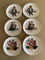 6 Fondueteller LANDERT Moritz Kennel Vintage Appenzell Motiv