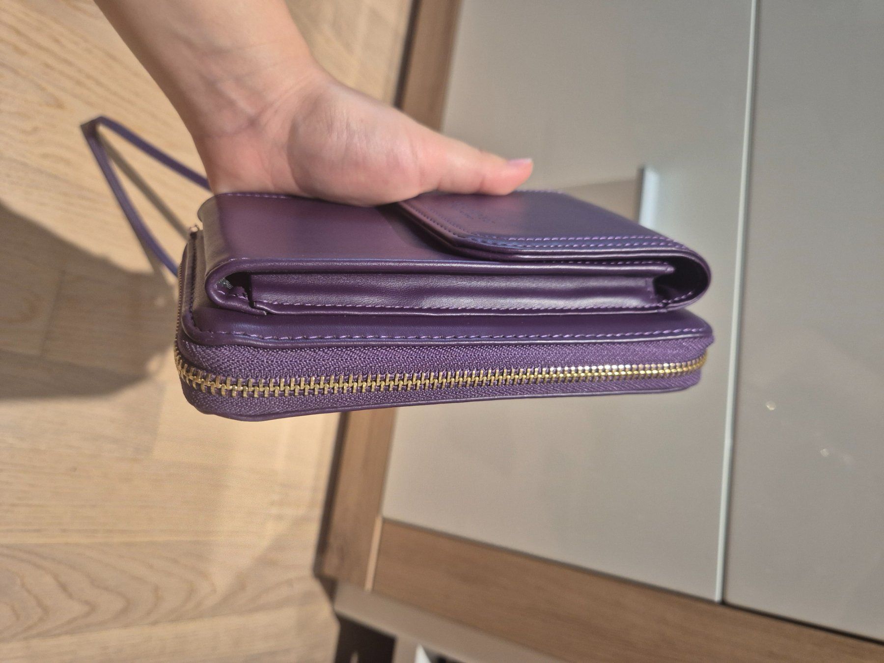 Portamonete: Seidenfelt Wallet on Chain Purple Leather – Nuovo (secondo la descrizione) da Spreitenbach venduto da Catticoooorn 1