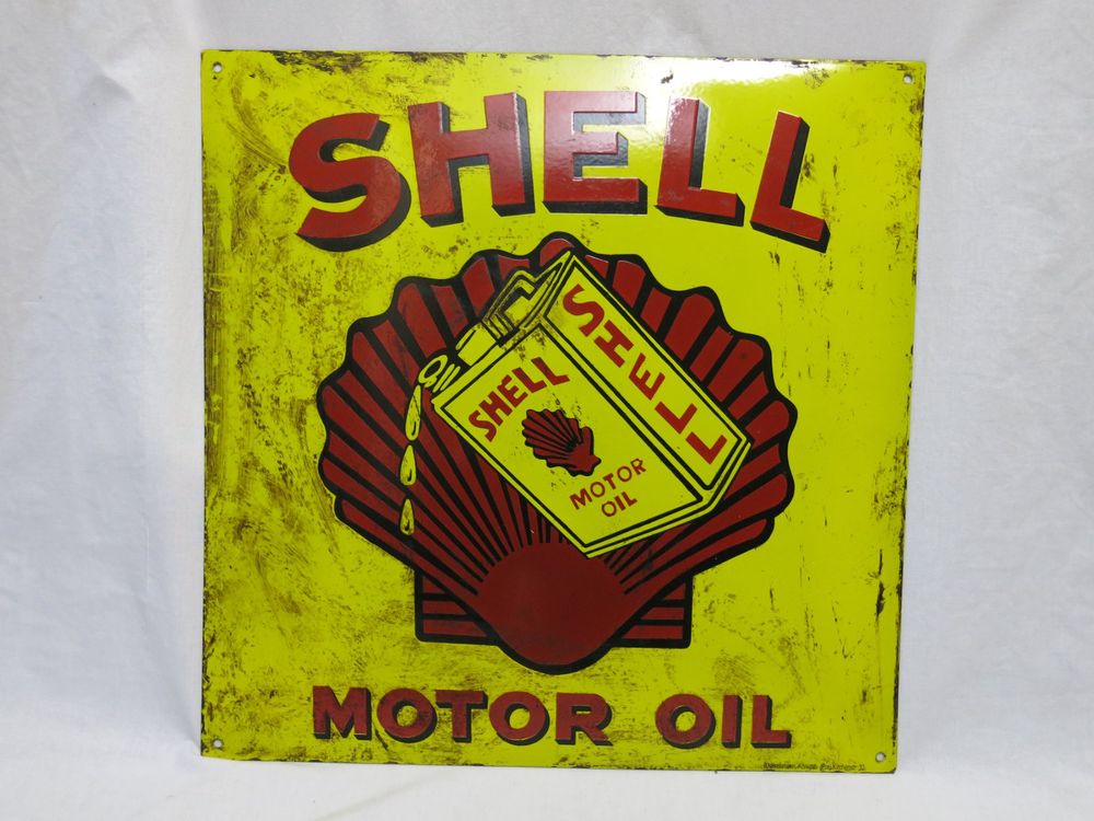 Fund Patina Emaile-Schild SHELL MOTOR OIL | Kaufen auf Ricardo