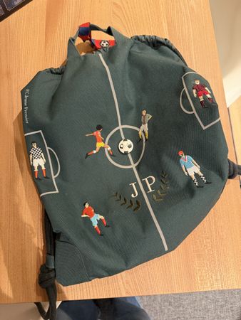 Cool Drawstring Sports Bag, JP Monogrammed, Like New!