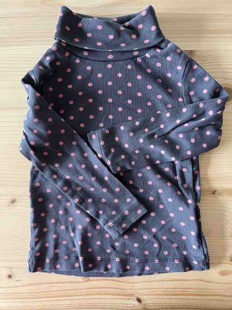 Mädchen Rollkragenpullover Punkte grau Grösse 116