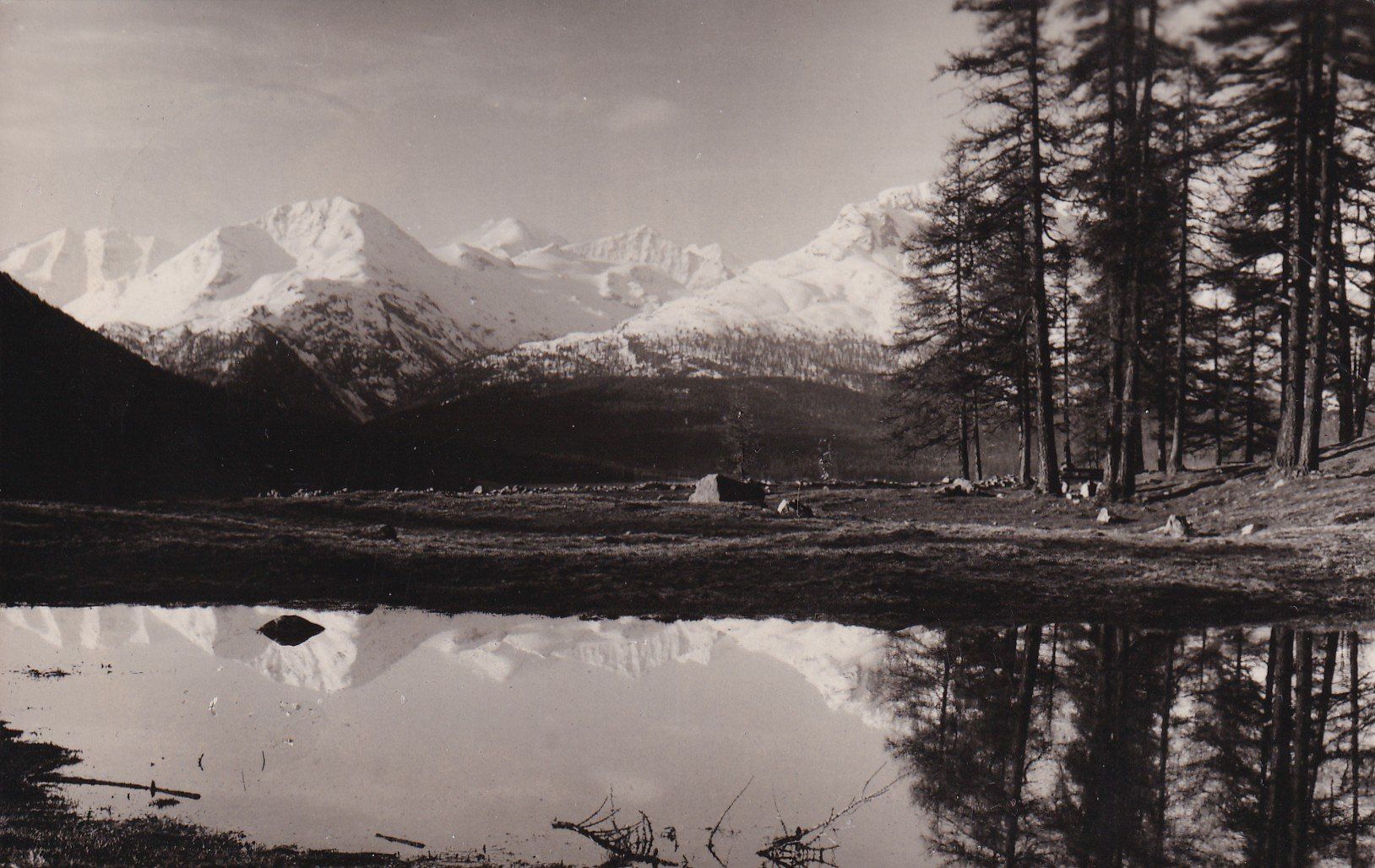 Cartoline postali: Blick auf Berninagruppe  1949 – Usato da Cormoret venduto da Pascalll2001