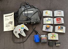 Nintendo 64 Konsole mit Spielen und Zubehör