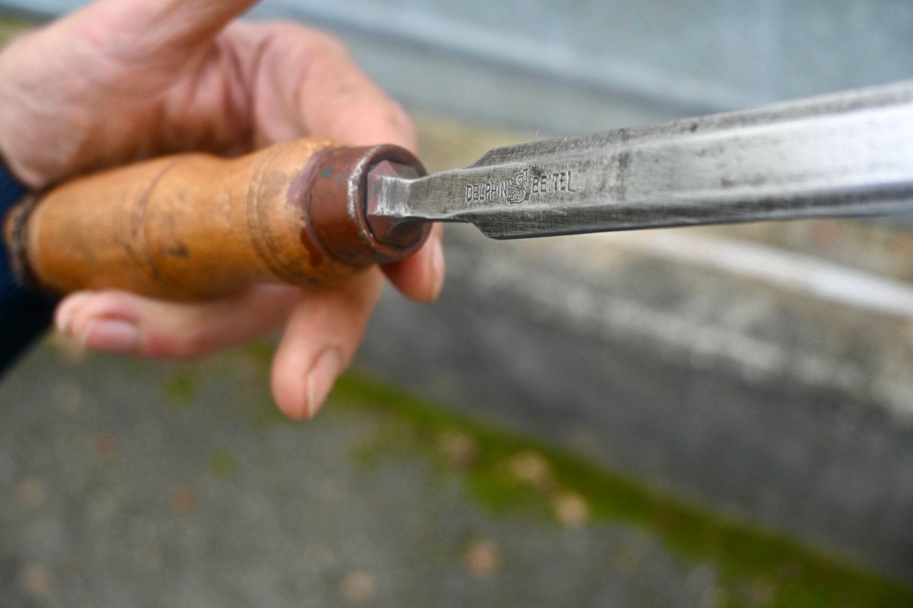 Tutti gli attrezzi: alter DELPHIN Beitel STECHBEITEL länge 25.5cm – Usato da Pfaffhausen venduto da mono_rec 6