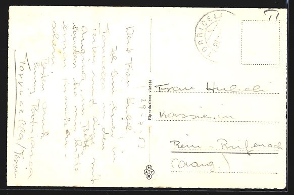 Ansichtskarten: AK Torricella, Ortspanorama, 1953 – Gebraucht aus Berlin von bartko-reher 1