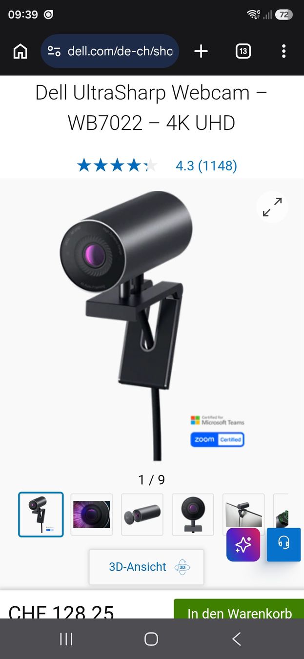 Dell Webcams: Dell Ultra Sharp Webcam – Neu (gemäss Beschreibung) aus Rickenbach ZH von manicardo60