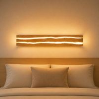 Holz Wandleuchte Wandlampe Flurlampe 50cm 8W in warmweiss