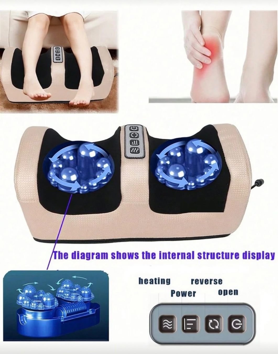 Dispositivi per massaggi: Fussmassagegerät mit Heizfunktion - Winter Wellness! – Nuovo e nell'imballaggio originale da Emmenbrücke venduto da engueteDeal 1