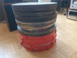 16 mm Filme - Konvolut - 10 alte Filmspulen in Filmdosen