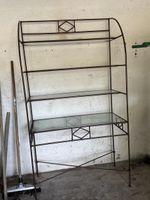 Eisen Regal mit Glasböden Metall