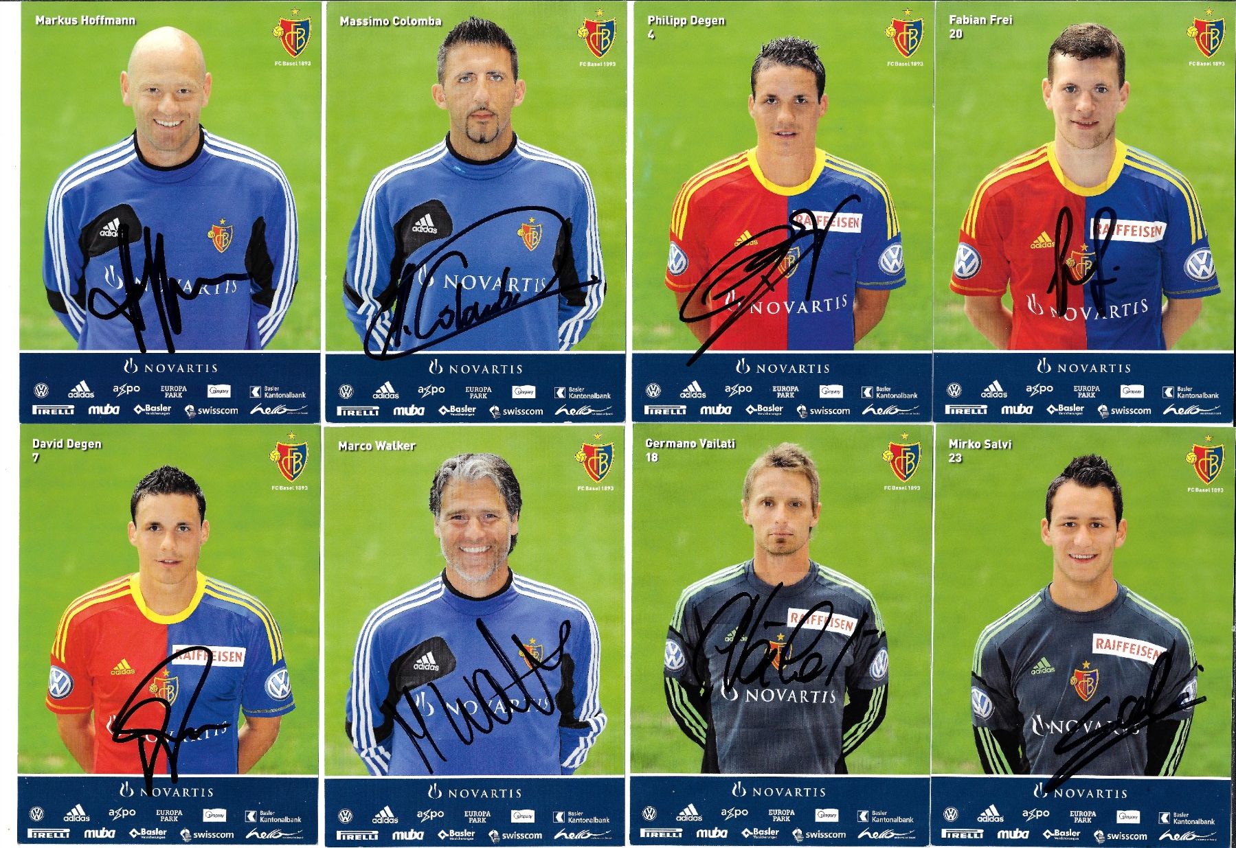Autografi: Autogrammkarten FC Basel Saison 2012/2013 – Usato da Ziefen venduto da Dancer99