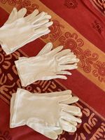 Handschuhe weiss, sogenannte „Glacéhandschuhe“, 3Paar