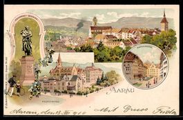 Litho Aarau, Zschkke-Denkmal, Ortsansich