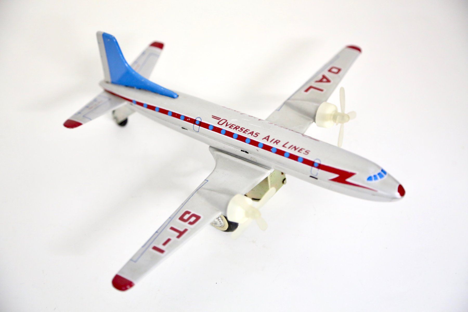 Giocattoli: Overseas Air Lines Blech Flugzeug – Usato da Reinach BL venduto da Han-Numismatik 3