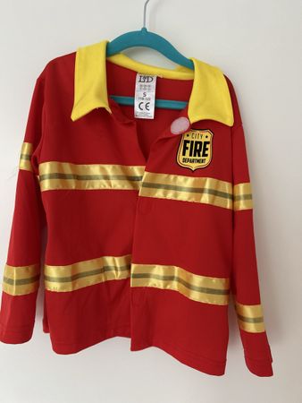 Kids Firefighter Costume Set Size S for Carnival/Halloween