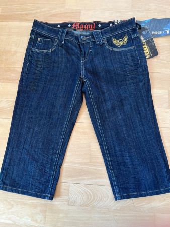 MOGUL Damen Jeans Shorts in Gr. 28, Blau, NEU