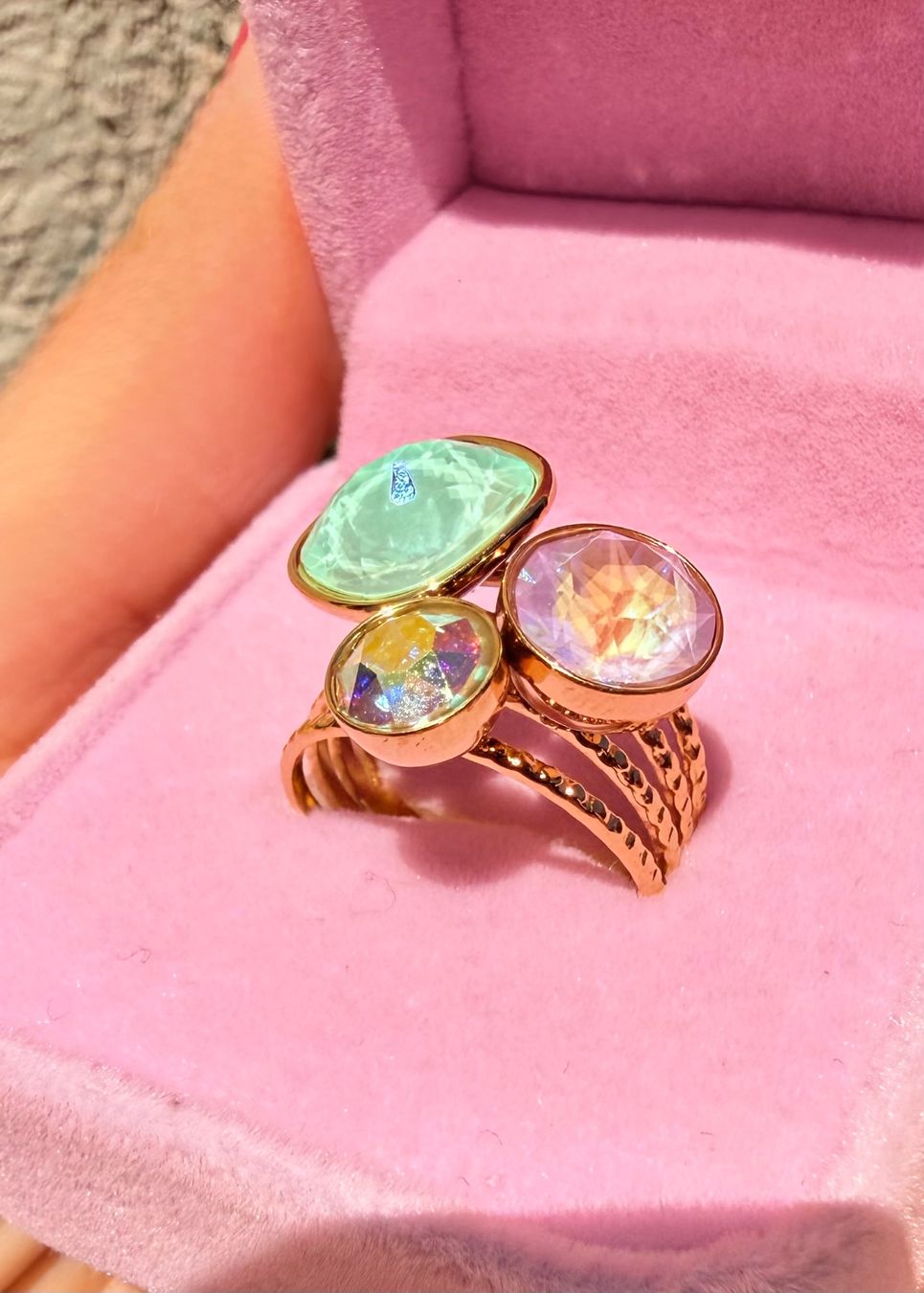 Anelli: Bague Pastel en acier inoxydable – Nuovo e nell'imballaggio originale da St-Maurice venduto da Sandrinette123