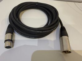 Cordial, Balanced XLR/M 3P to XLR/F 3P, 3,5 m, schwarz, NEU
