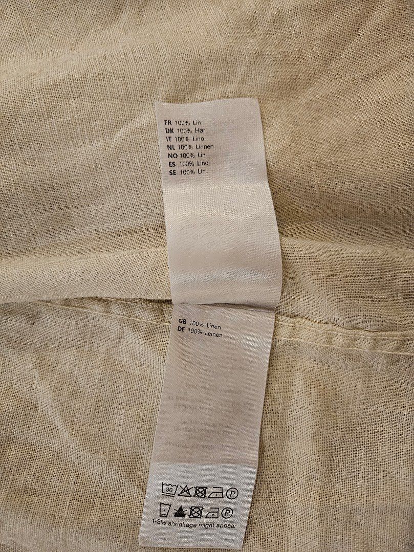 Samsøe Samsøe Camicie: Samsoe Samsoe 100% linen shirt - medium, beige ("oatmeal") – Usato da Luzern venduto da hexagon 2