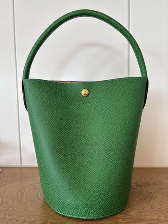 Schöne grüne Ledertasche Marke Longchamp