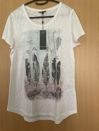 Neues Street One Shirt Gr 40 mit Federnprint