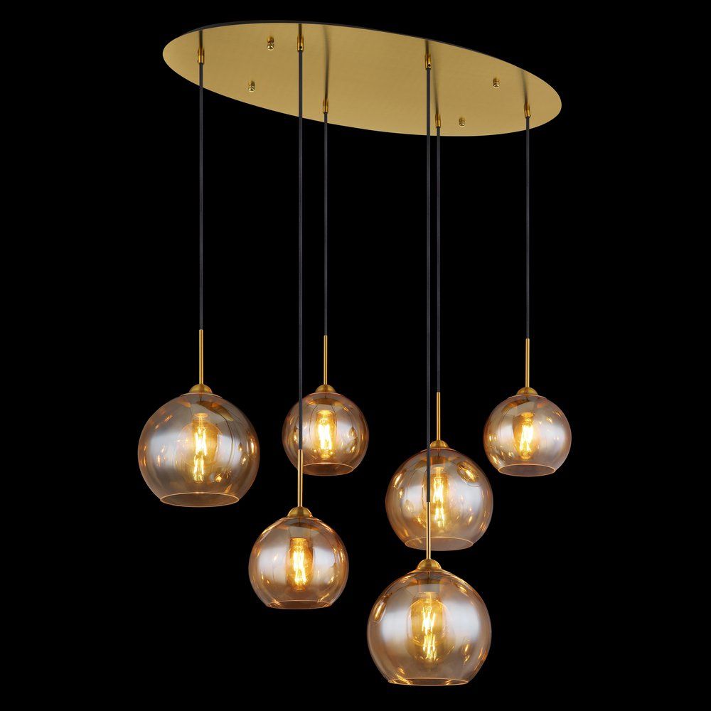 Lampadari & plafoniere: Pendelleuchte Glas, Amber, 98 cm x 48 cm – Nuovo (secondo la descrizione) da Kreuzlingen venduto da Smart-Light 4