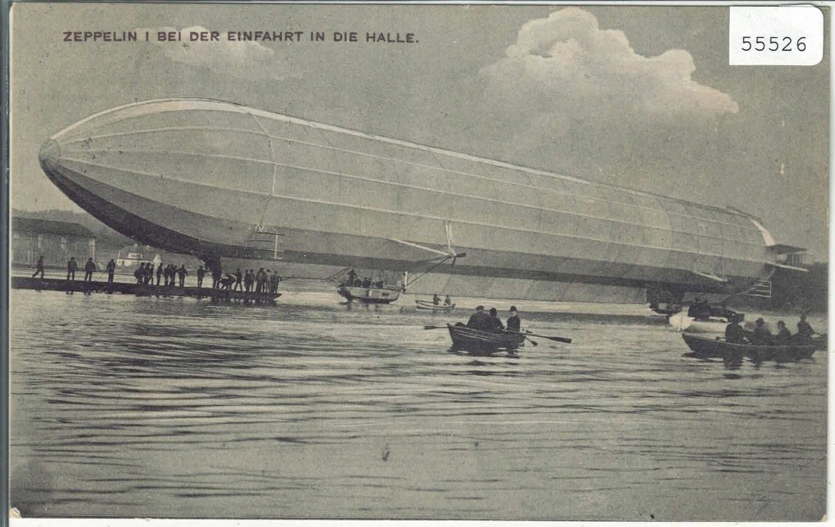 Cartoline postali: Zeppelin - Bei der Einfahrt in die Halle – Usato da Ettingen venduto da Kartenplanet