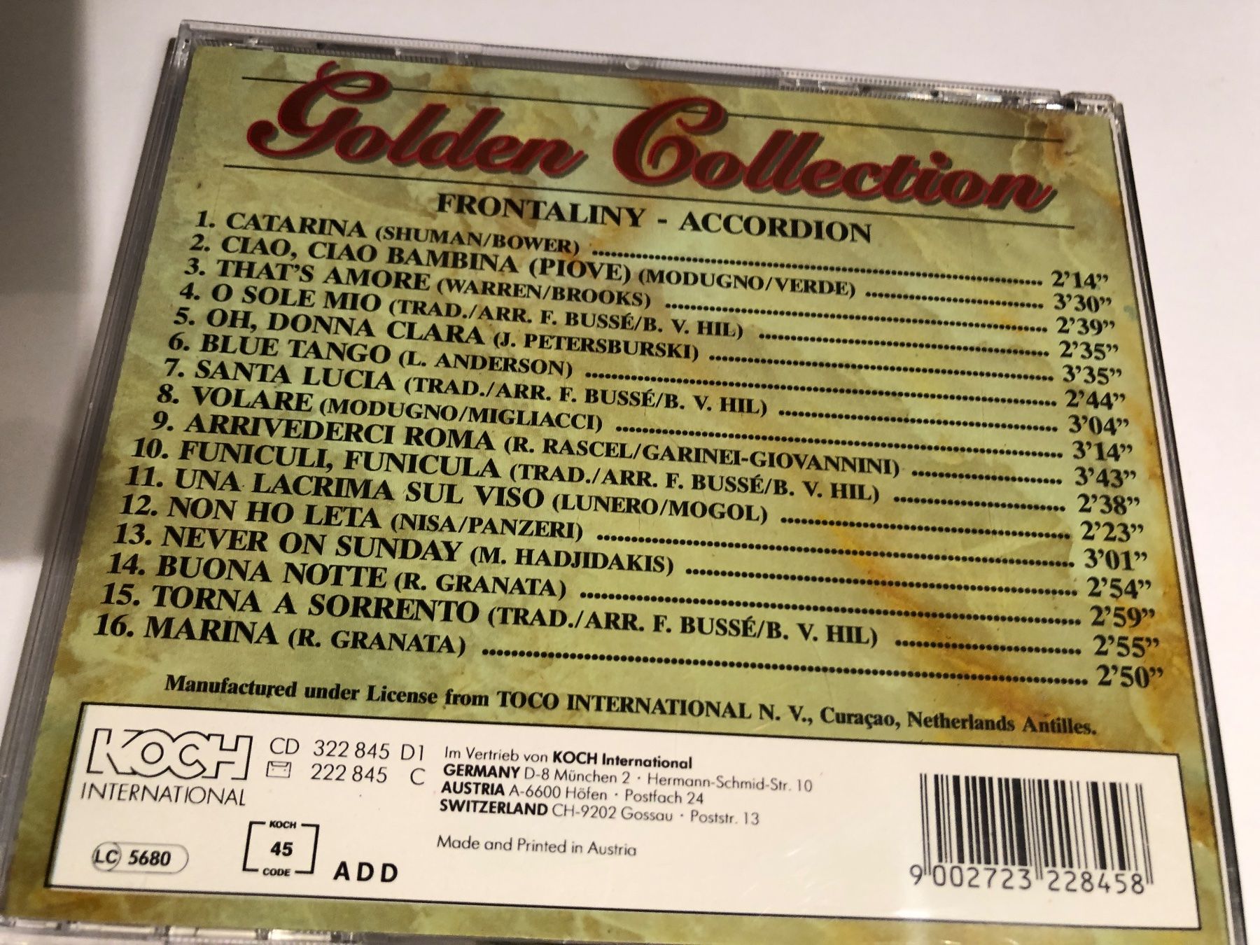 CD: Golden Collection Accordeon – Usato da Arth venduto da Vrecam51 1
