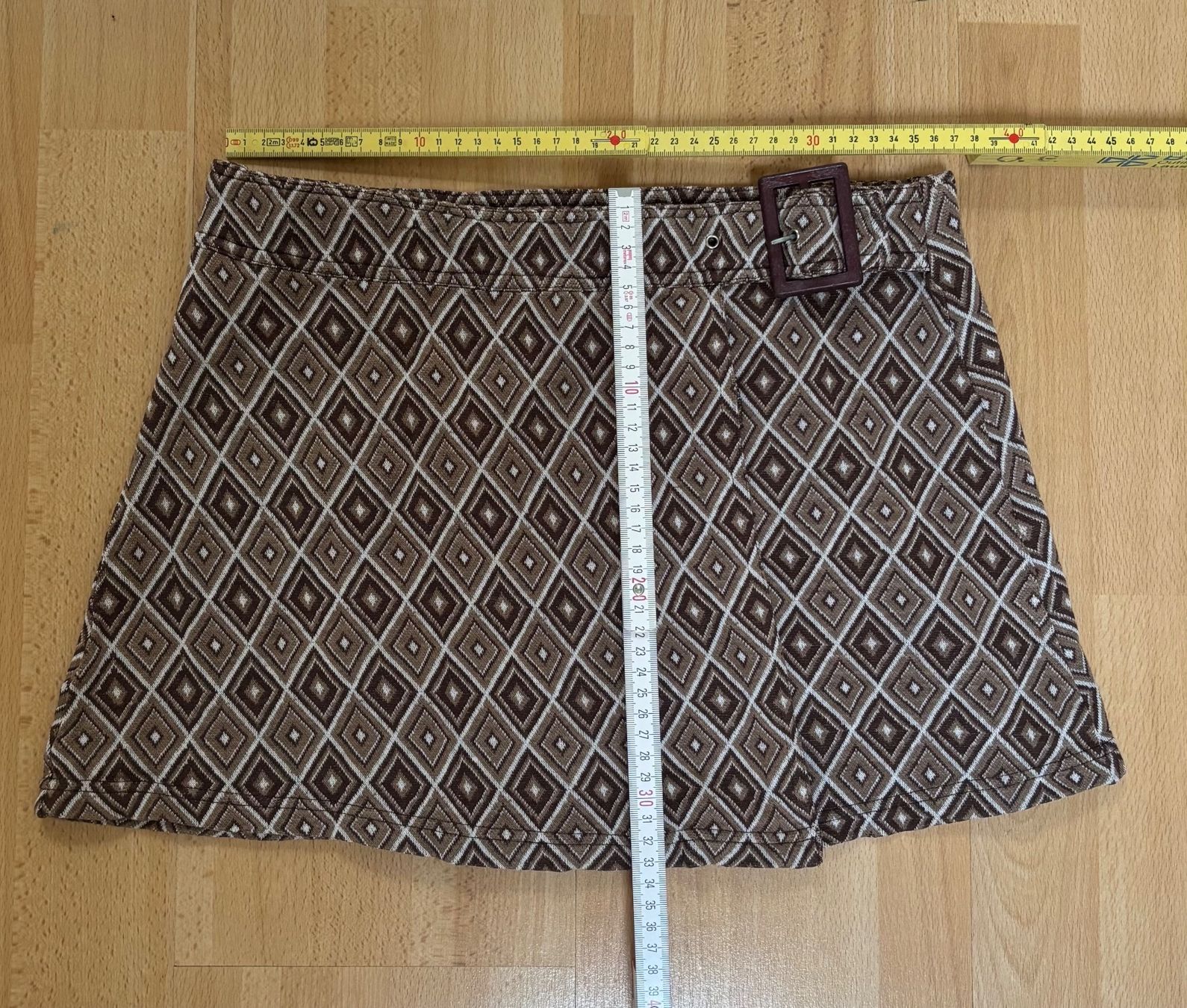 Yes Or No Gonne: Mini Rock - Braun gemustert - Grösse 38 – Usato da Zofingen venduto da Justizia_01 1