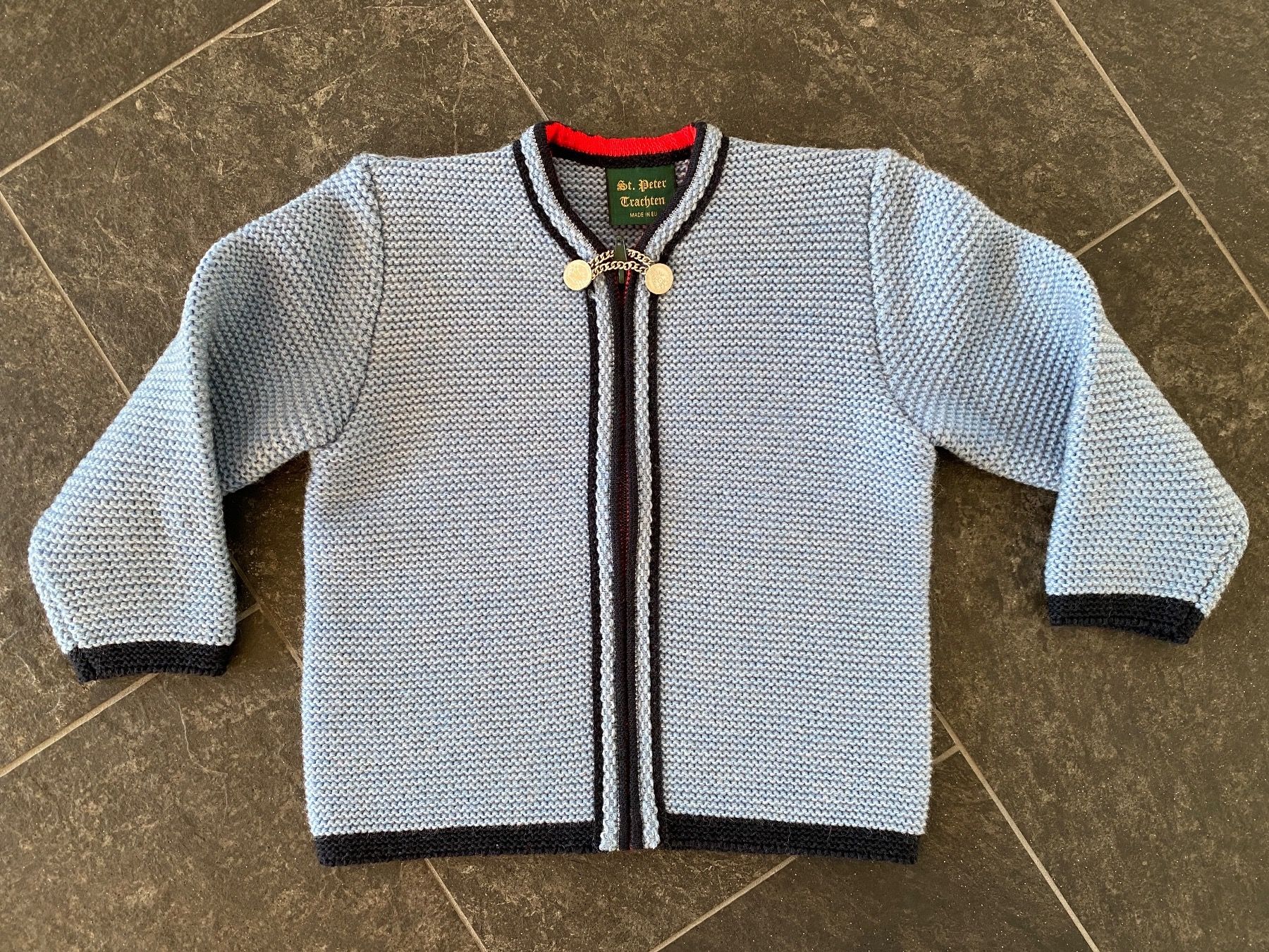 Giacche & Cappotti: Strickjacke hellblau, Grösse 116 – Nuovo e nell'imballaggio originale da Pontresina venduto da cumprerevender