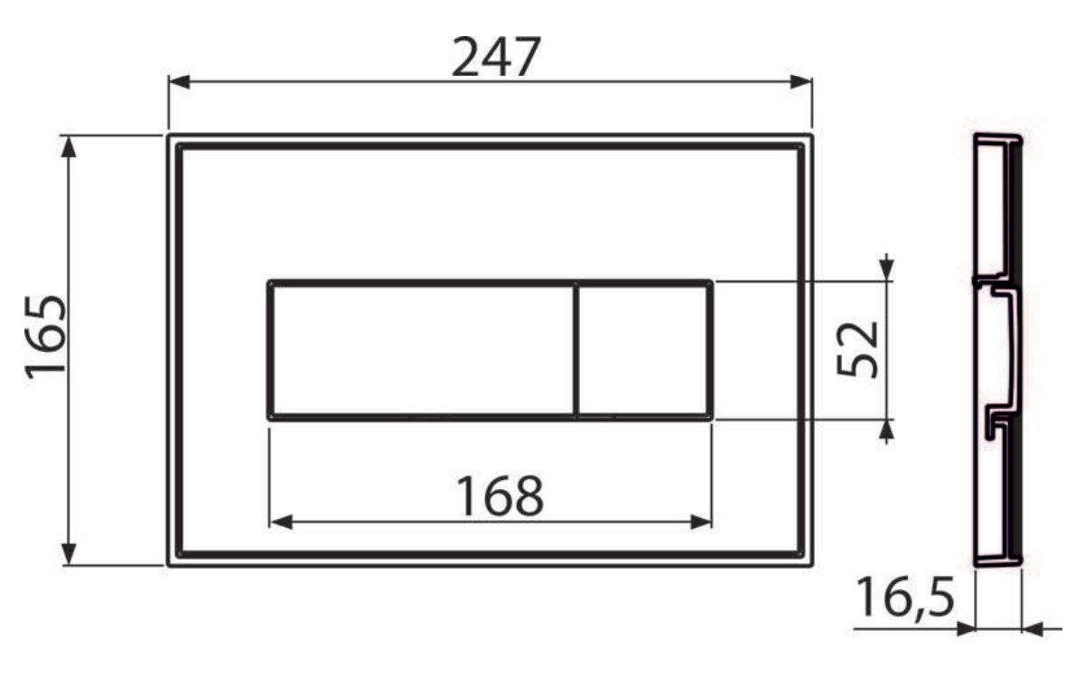 WC: alca - Betätigungsplatte Komfort M1475-AEZ114 – Nuovo (secondo la descrizione) da Bonstetten venduto da SurpriseShop 2