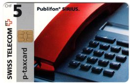 5 CHF Publifon SIRIUS - seltene Chip Geschenk Taxcard