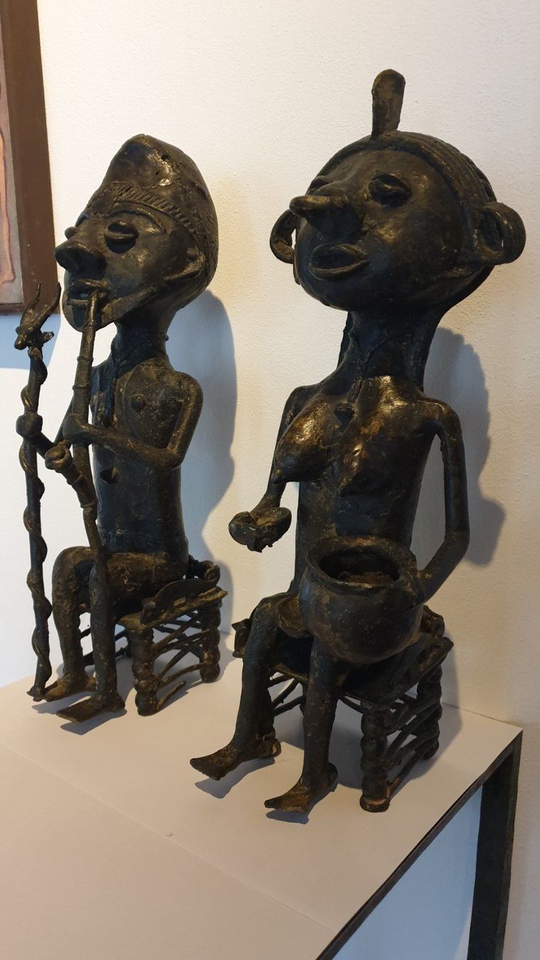 Skulpturen & Statuen: Königspaar. Benin. Nigeria. Bronze. – Gebraucht aus Goldach von armando_r 1