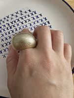 Gold nugget adjustable ring