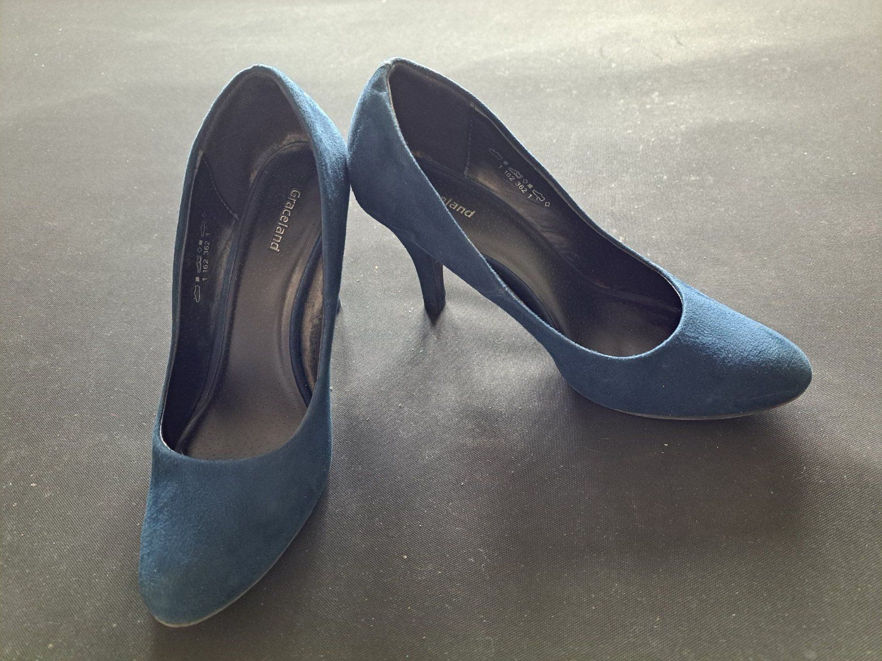Scarpe da donna: Escarpins bleu roi, daim, 37 – Usato da Courrendlin venduto da Aheinza