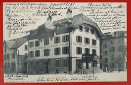 Fleurier 1905 - Hotel de la Croix-Bleue, Bahnpoststempel