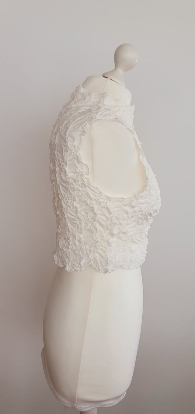 Zara Top: Top weiss, Baumwolle Gr XS/S – Usato da Stansstad venduto da InStyle8 6